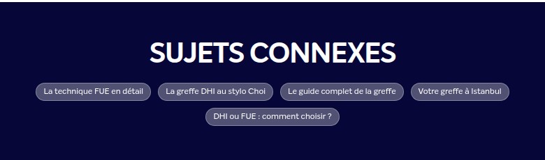 Bloc de sujets connexes en bas de page